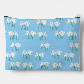 Pochette À Accessoires Jolie bande de marguerites blanches (Verso)