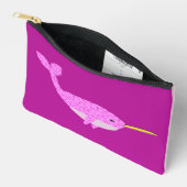 Pochette À Accessoires Jolie fille rose bébé Narwhal (Ouvrir)