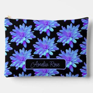 Pochette À Accessoires Jolie fleur fleurie violette bleu girly