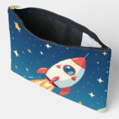 Pochette À Accessoires Jolie fusée spatiale qui décolle (Ouvrir)