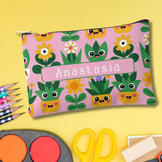 Pochette À Accessoires Jolie impression de plante en pot Kawaii personnal