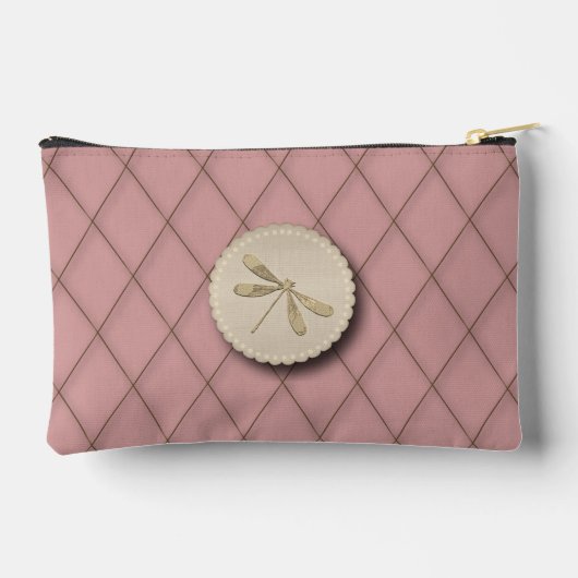 Pochette À Accessoires Jolie libellule dorée (Verso)