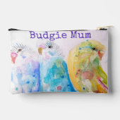 Pochette À Accessoires Jolie Perruche Aquarelle Fantaisiste Maman Fête de (Verso)