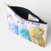 Pochette À Accessoires Jolie Perruche Aquarelle Fantaisiste Maman Fête de (Ouvrir)