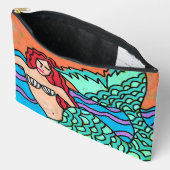 Pochette À Accessoires Jolie Sirène peinture Abstraite (Ouvrir)