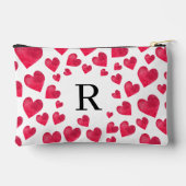 Pochette À Accessoires Jolis cœurs monogrammés pour la Saint-Valentin (Verso)