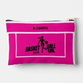 Pochette À Accessoires Joueuse de basket, équipe, cadeau d'anniversaire (Verso)