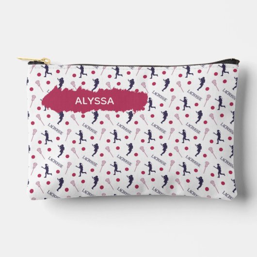 Pochette À Accessoires Joueuse de crosse rose et violet Motif (Recto)