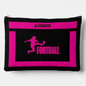 Pochette À Accessoires Joueuse de football, Cadeau d'anniversaire, équipe (Recto)