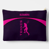 Pochette À Accessoires Joueuse de tennis, équipe, Cadeaux de fille d'anni (Verso)