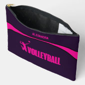 Pochette À Accessoires Joueuse de volley-ball, équipe, fille d'anniversai (Ouvrir)