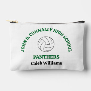 Pochette À Accessoires Joueuse de volley-ball personnalisée au lycée vert