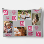 Pochette À Accessoires Joyeuse Fête des Mères Personnalisez Photo Collage (Verso)