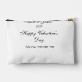 Pochette À Accessoires Joyeuse Saint-Valentin nom date message simple ele (Verso)