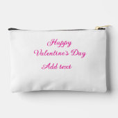 Pochette À Accessoires Joyeuse Saint-Valentin texte rose nom message (Verso)