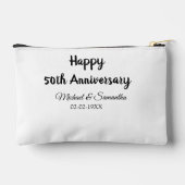 Pochette À Accessoires Joyeux 50e anniversaire ajouter nom du couple date (Verso)