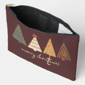 Pochette À Accessoires Joyeux arbres de Noël Brown (Ouvrir)