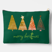 Pochette À Accessoires Joyeux arbres de Noël vert (Verso)