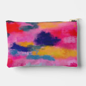 Pochette À Accessoires Joyeux Vibrant rose Abstrait (Verso)