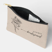 Pochette À Accessoires Juillet Mois de naissance Fleur Épouse personnalis (Ouvrir)
