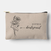 Pochette À Accessoires Juillet Mois de naissance Fleur Épouse personnalis (Recto)