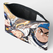 Pochette À Accessoires Jungle Adorable Lion Cub Sitting Portrait (Ouvrir)