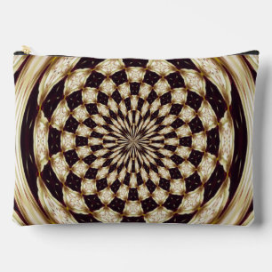 Pochette À Accessoires Kaleidoscope de fleurs en mandala décor en ivoire
