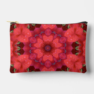 Pochette À Accessoires Kaleidoscope Écarlate Embrassé par la Pluie