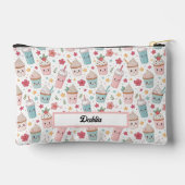 Pochette À Accessoires Kawaii Pastries and Hot Choclate Cute Pattern (Verso)