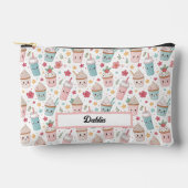 Pochette À Accessoires Kawaii Pastries and Hot Choclate Cute Pattern (Recto)
