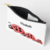 Pochette À Accessoires Kids cute ladybugs add a name red white (Ouvrir)