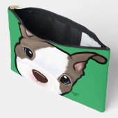 Pochette À Accessoires KiniArt Boston Terrier (Ouvrir)