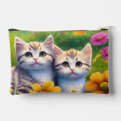 Pochette À Accessoires Kitten Cute Animaux Nom Personnalisé (Verso)