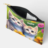 Pochette À Accessoires Kitten Cute Animaux Nom Personnalisé (Ouvrir)