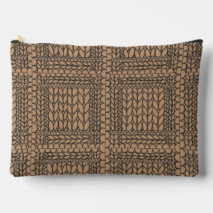 Pochette À Accessoires KNIT PURL TAN Grand Accessoire Pouch
