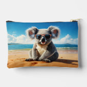 Pochette À Accessoires Koala sur une plage de sable (Verso)