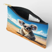 Pochette À Accessoires Koala sur une plage de sable (Ouvrir)