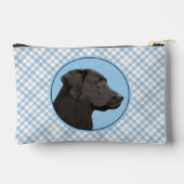 Pochette À Accessoires Labrador Retriever Painting Black Lab Pet Chien Ar (Verso)