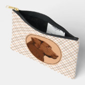 Pochette À Accessoires Labrador Retriever Peinture Chocolat Lab Chien Art (Ouvrir)