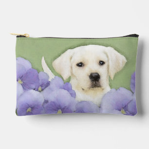 Pochette À Accessoires Labrador Retriever Puppy Peinture Chien Jaune Art