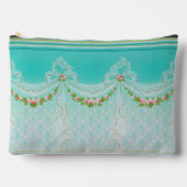 Pochette À Accessoires Lacy Bowknots Pendents Mariage Rose Bridemaids (Recto)