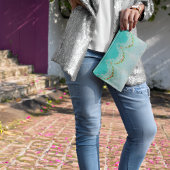 Pochette À Accessoires Lacy Bowknots Pendents Mariage Rose Bridemaids