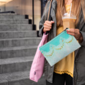 Pochette À Accessoires Lacy Bowknots Pendents Mariage Rose Bridemaids