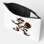 Pochette À Accessoires Lanceur de baseball Goofy Cat se prépare (Ouvrir)