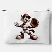 Pochette À Accessoires Lanceur de baseball Goofy Cat se prépare (Verso)