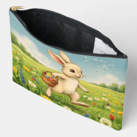 Lapin de Pâques de prairie printanière vintage 