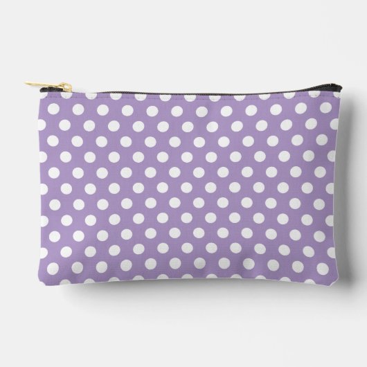 Pochette À Accessoires lavande violette pois rétro motif (Recto)