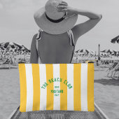 Pochette À Accessoires Le Beach Club Crest Yellow Cabana Stripe