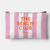 Pochette À Accessoires Le Beach Club Ibiza Pink Cabana Stripe (Recto)