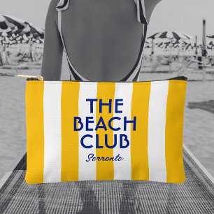 Pochette À Accessoires Le Beach Club Sorrento Cabana Jaune Stripe